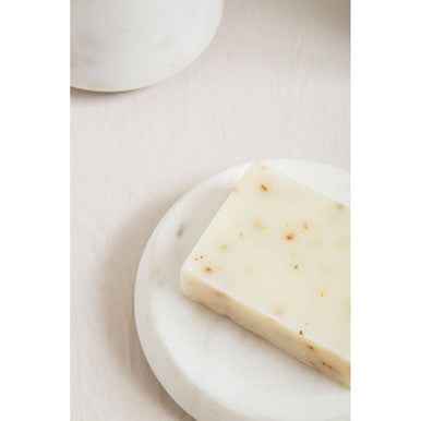 Abaska Off White Marble Soap Dish