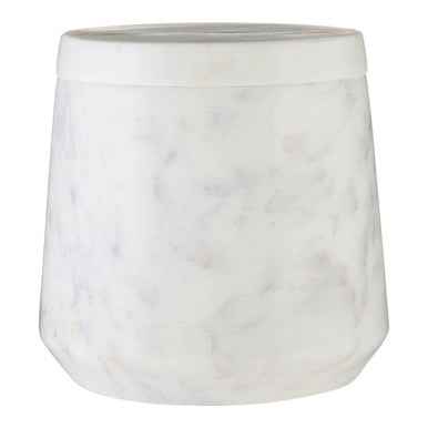 Abaska Off White Marble Cotton Jar