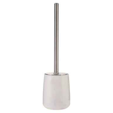 Abaska Off White Marble And Stainless Steel Toilet Brush