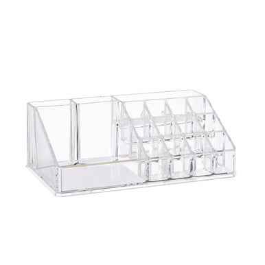 16 Compartment Clear Cosmetics Organiser