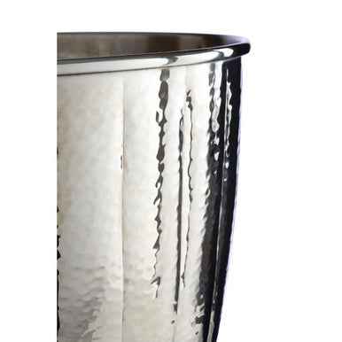 Hammered Bathroom Nickel Finish Waste Bin