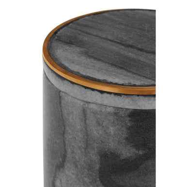 Grey Marble Brass Storage Pot