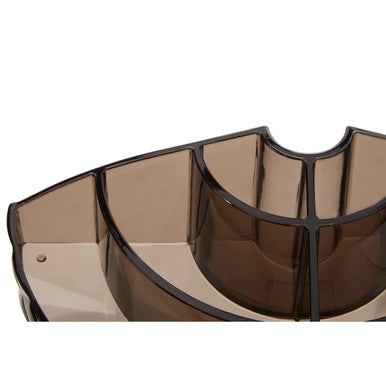 Beauty Semi Round Black Cosmetic Organiser