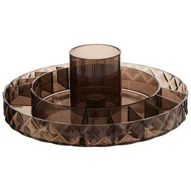 Beauty Revolving Round Black Cosmetic Organiser