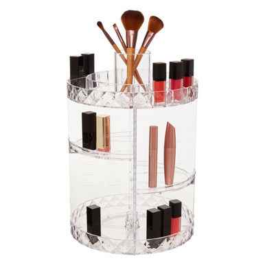 Beauty 3 Tiered Round Revolving Cosmetics Organiser