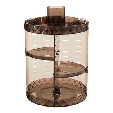 Beauty 3 Tiered Round Revolving Black Cosmetics Organiser