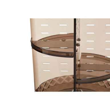 Beauty 3 Tiered Round Revolving Black Cosmetics Organiser