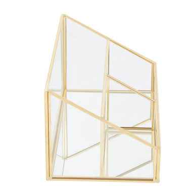 Beauty Glass Makeup Organiser With 3 Compartments