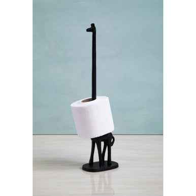 Fauna Black Giraffe Toilet Roll Holder