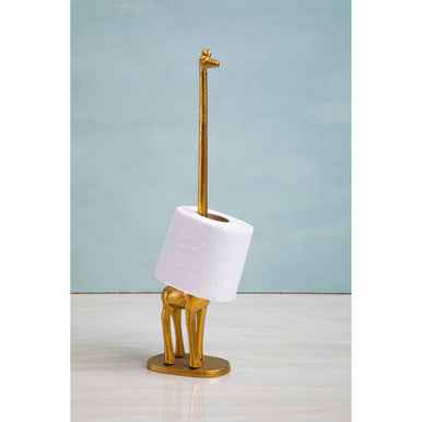 Fauna Gold Finish Giraffe Toilet Roll Holder