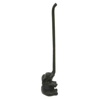 Fauna Black Metal Elephant Toilet Roll Holder