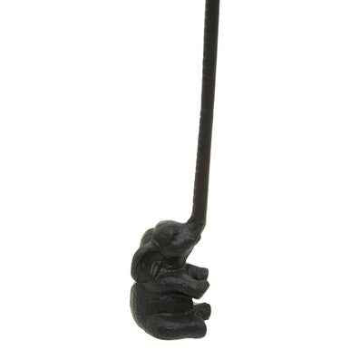 Fauna Black Metal Elephant Toilet Roll Holder