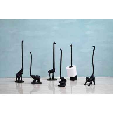 Fauna Black Finish Elephant Toiler Roll Holder