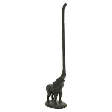 Fauna Black Finish Elephant Toilet Roll Holder