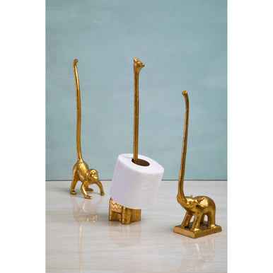 Fauna Gold Finish Monkey Toilet Roll Holder
