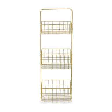 Kirby Three Tier Gold Finish Storage Caddy