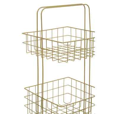 Kirby Three Tier Gold Finish Storage Caddy