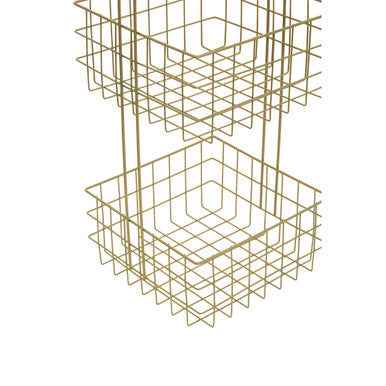 Kirby Three Tier Gold Finish Storage Caddy