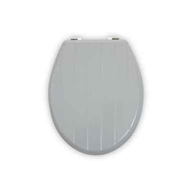 Brooks Grey Panel Effect Toilet Seat