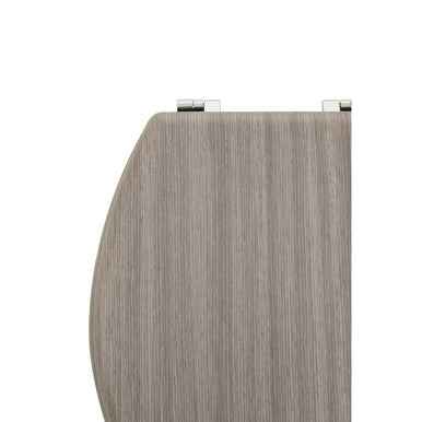 Brooks Grey Wood Toilet Seat