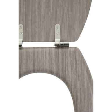 Brooks Grey Wood Toilet Seat
