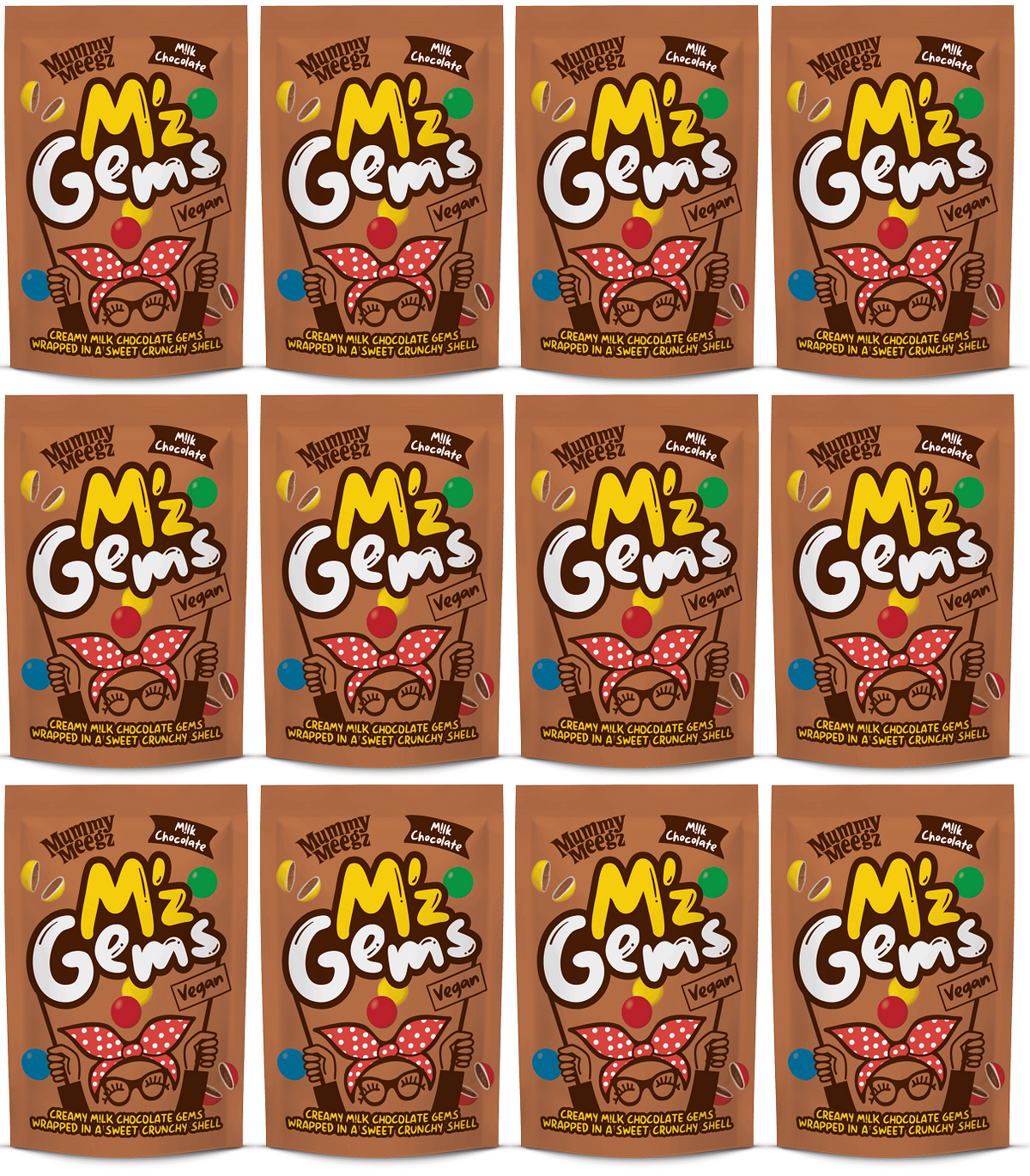 12 x Mummy Meegz M'z Gems - 80g