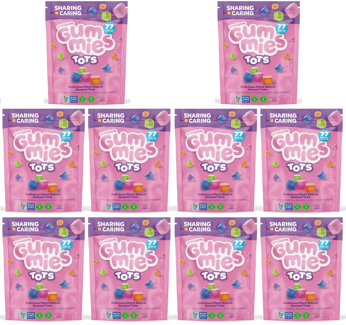 10 x Freedom Gummies Tots - 100g
