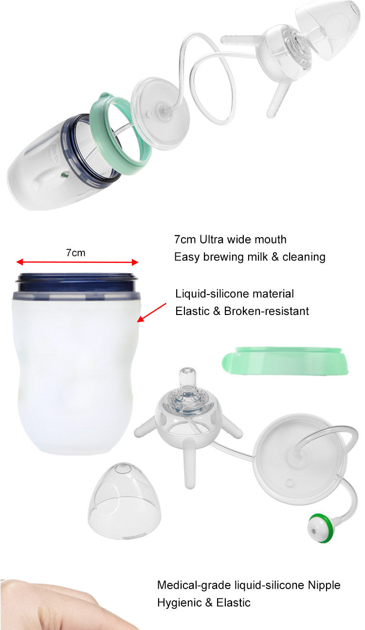 CutieNest Silicone Sippy Cup – Leakproof BPA-Free Toddler Training Bottle