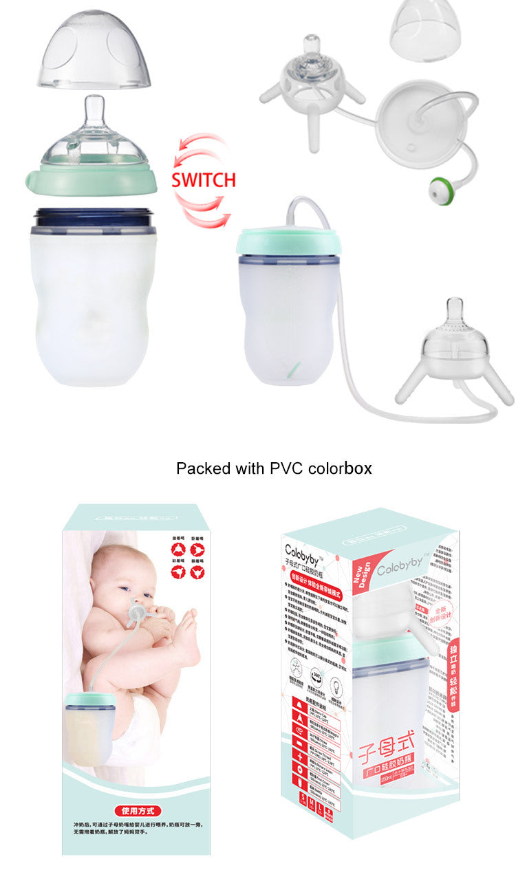CutieNest Silicone Sippy Cup – Leakproof BPA-Free Toddler Training Bottle