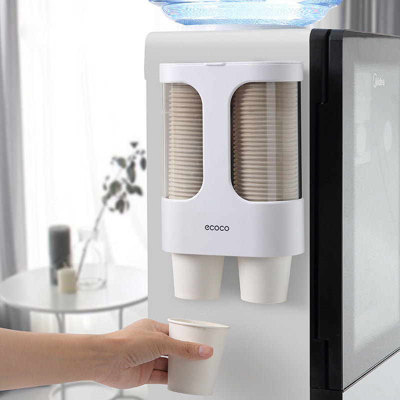 Disposable Paper Cups Dispenser - Wall Mounted Cup Holder for Water Dispenser Kitchen Office