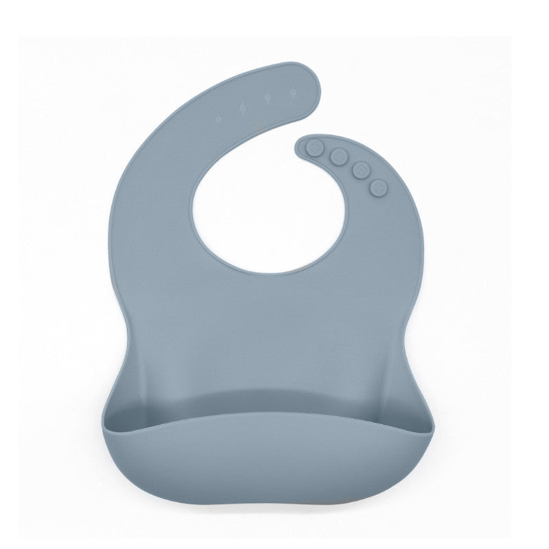 Silicone Baby Bib with Pocket - BPA-Free Waterproof Feeding Bib