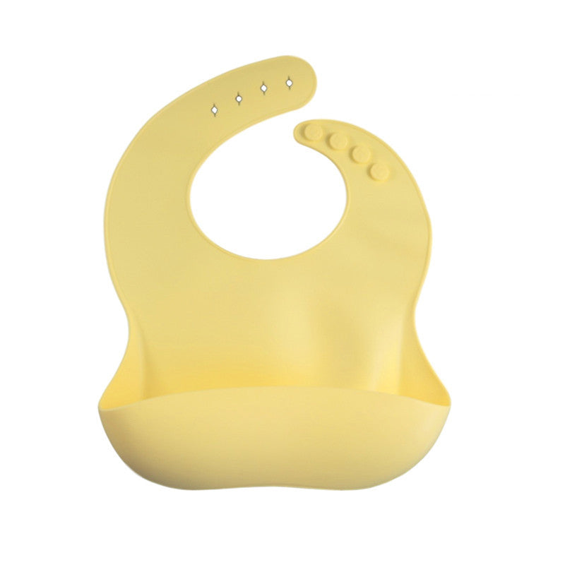 Silicone Baby Bib with Pocket - BPA-Free Waterproof Feeding Bib