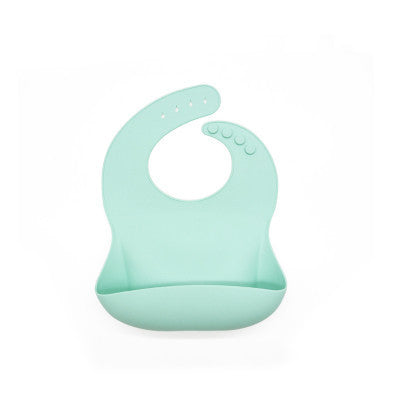 Silicone Baby Bib with Pocket - BPA-Free Waterproof Feeding Bib