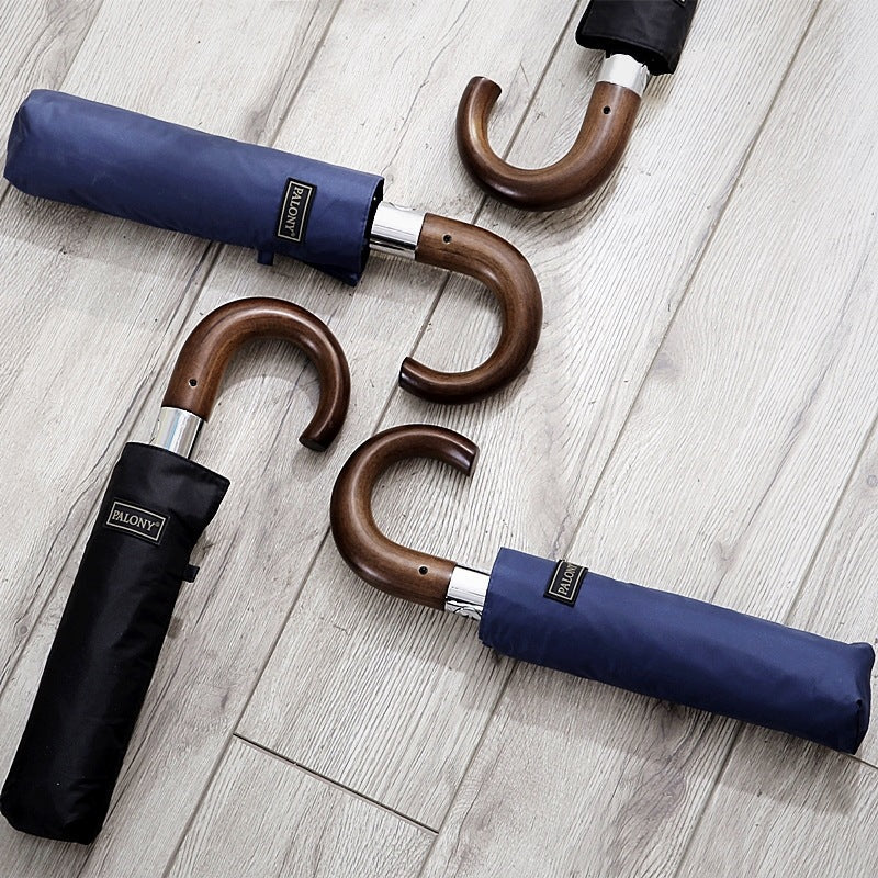 Premium Vinyl Umbrella with Curved Handle