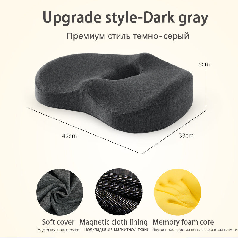 Ergonomic Car Lumbar Support Cushion Set - Memory Foam Back & Seat Cushion for Office & Car