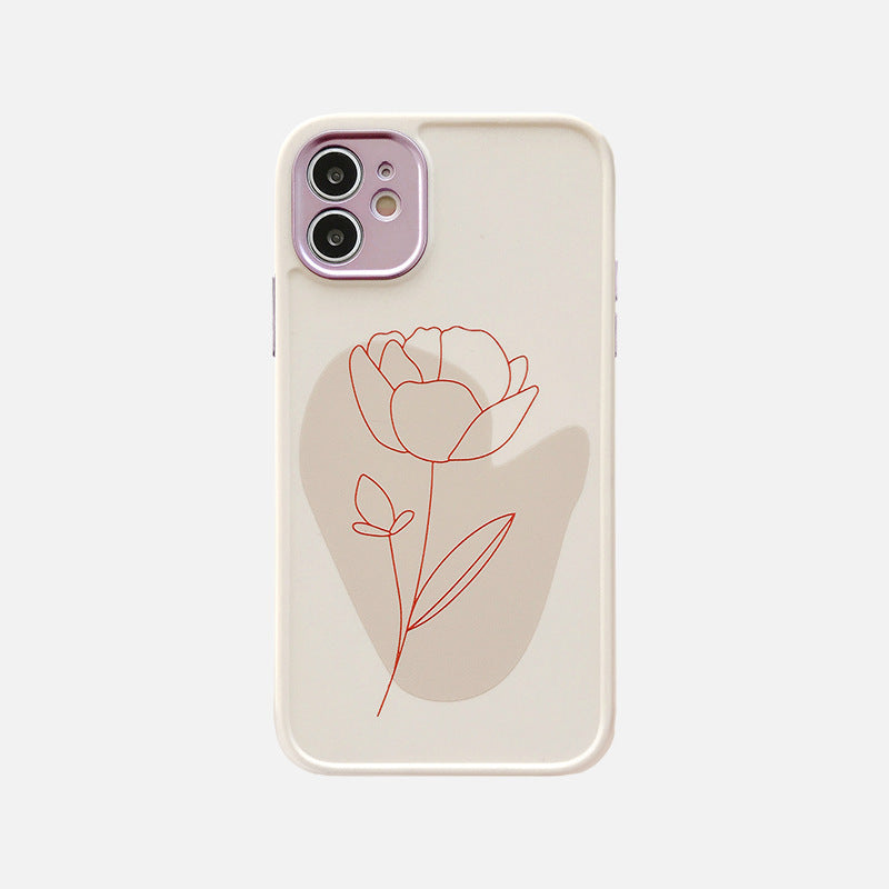 Compatible With , Compatible With  , Vintage Leaf Flower  Phone Case Shockproof Soft Back Cover