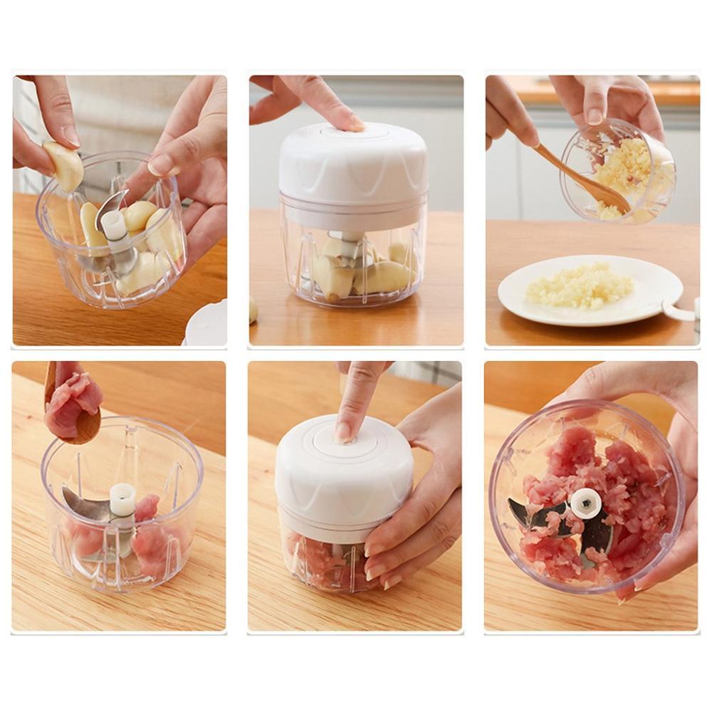 Wireless Electric Garlic Masher - USB Rechargeable Baby Food Blender
