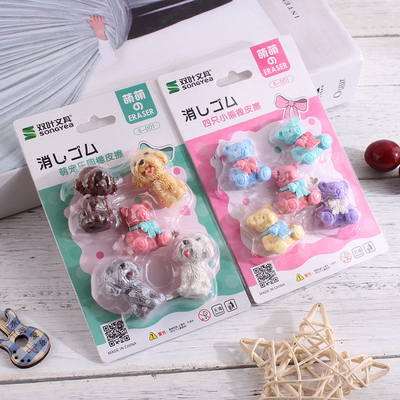 Children'S Day Gift Creative Eraser Set Gift Box Engineering Vehicle Model Primary School Student Stationery Prize Wholesale