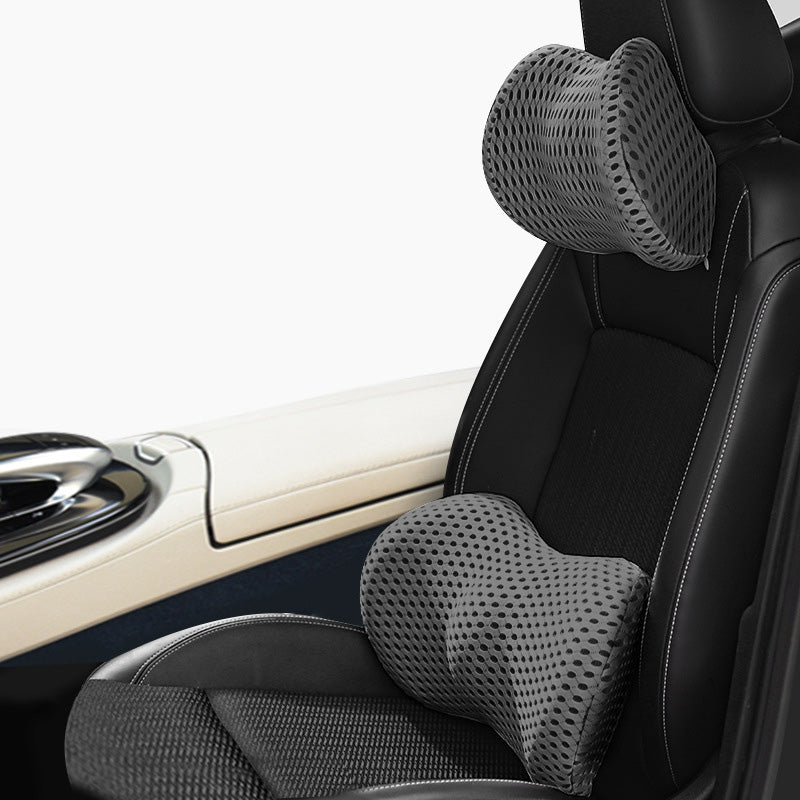 Memory Foam Car Headrest Lumbar Support Set