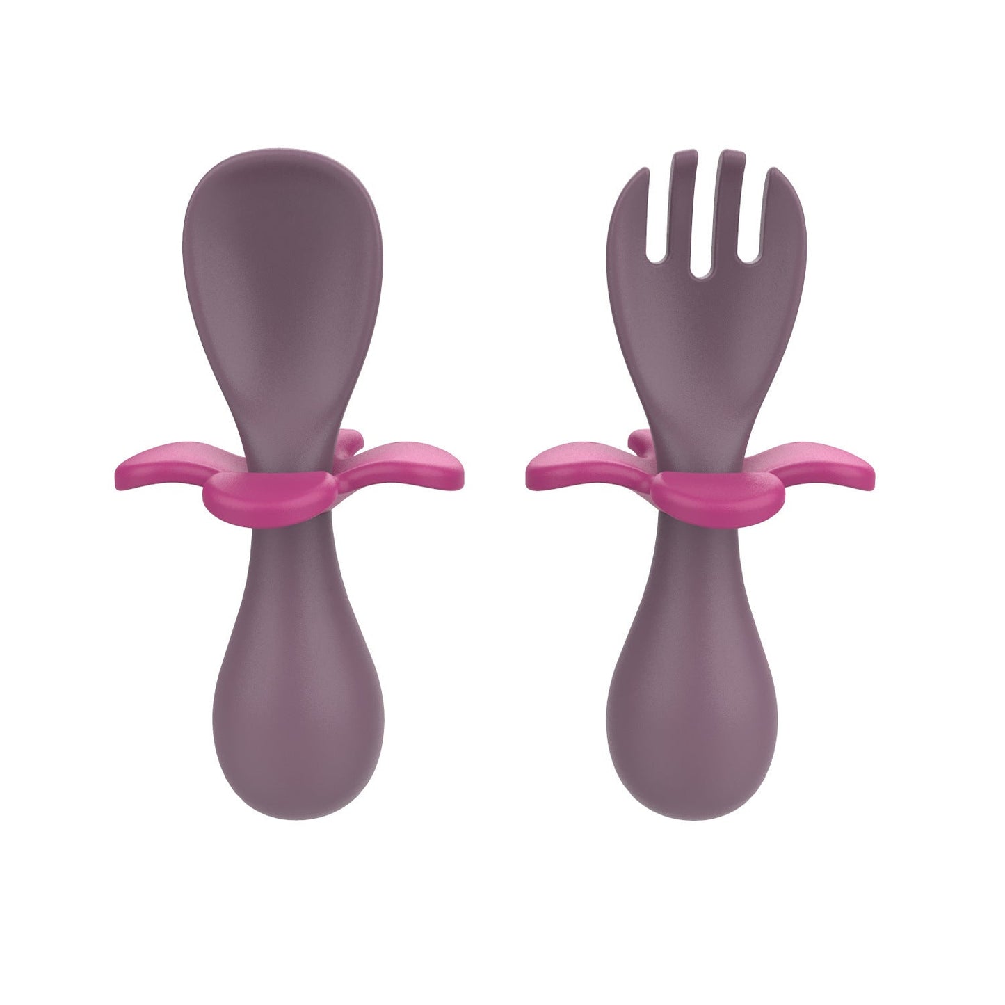 TinyDine Baby Eating Training Portable Fork and Spoon – Safe, Lightweight & Easy-to-Clean Design | Essential Self-Feeding Tableware for Infants & Toddlers