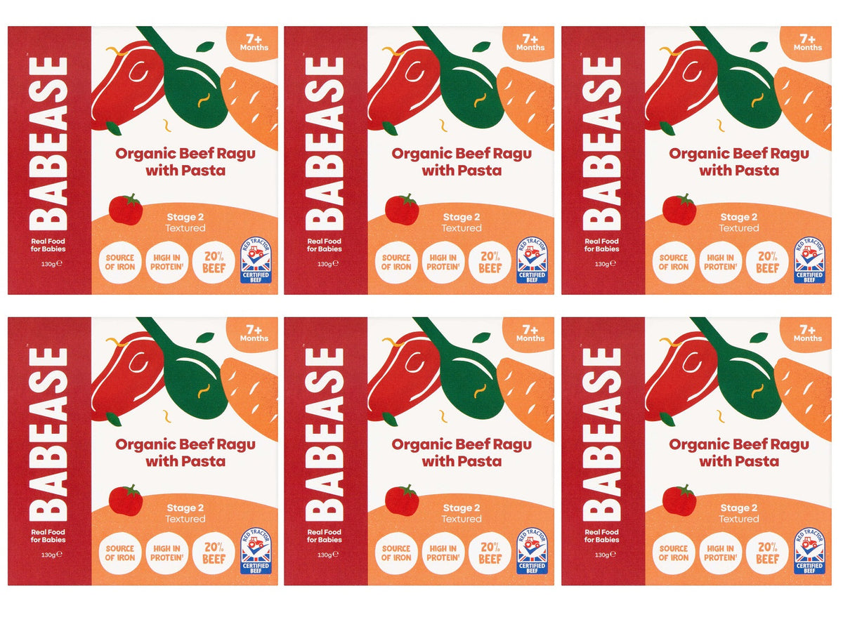 6 x Babease Org Beef Ragu with Pasta Pot - 130g