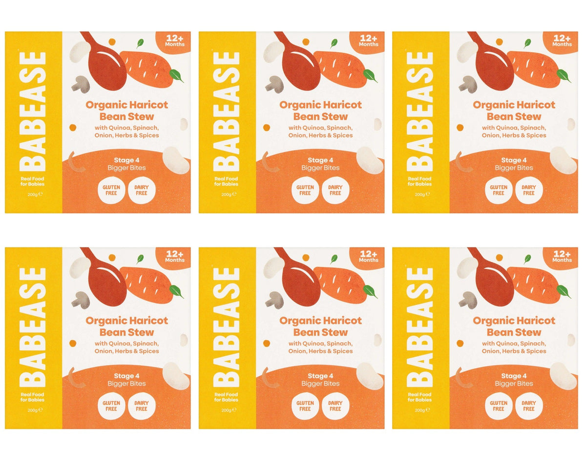 6 x Babease Org Haricot Bean Stew Pot - 200g