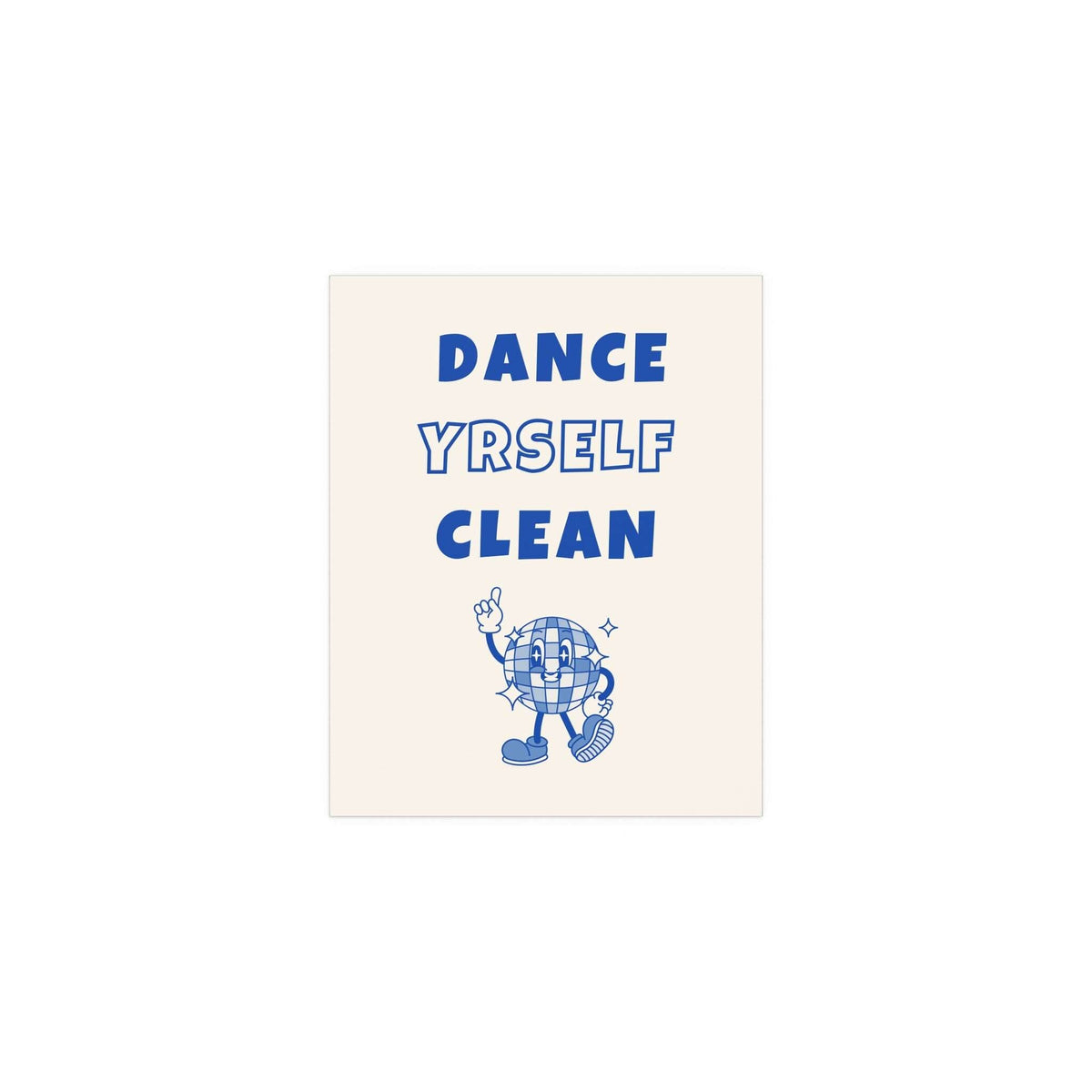 LCD Soundsystem - Dance Yrself Clean (Off-white + Blue)
