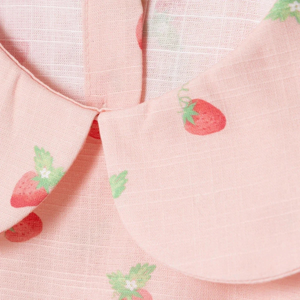 HelloBaby Peter Pan Collar Short Sleeve Baby Dress (6-9 Months to 4-5 Years)