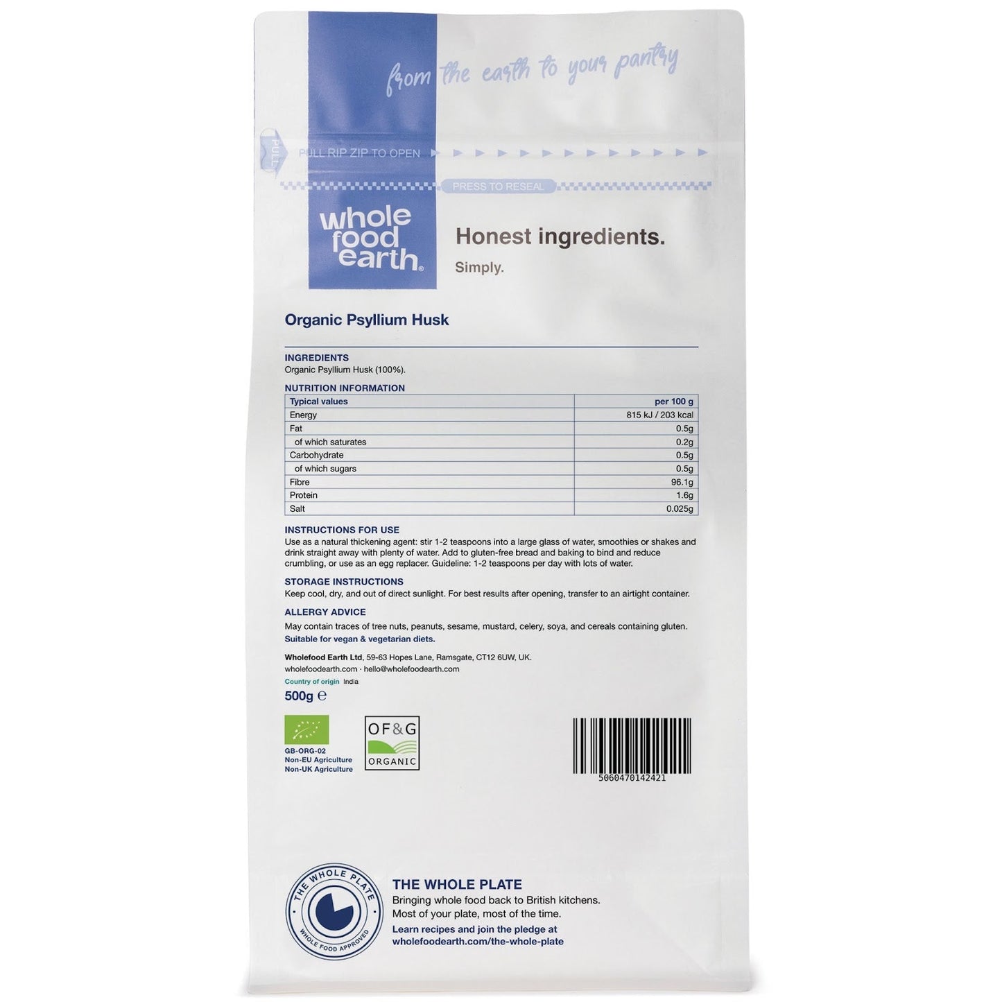 Organic Psyllium Husk