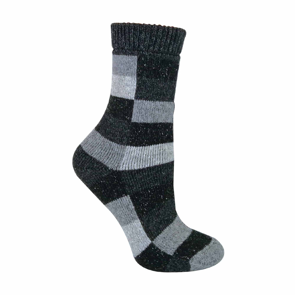 Sock Snob Ladies Merino Wool Silk Blend Checked Socks