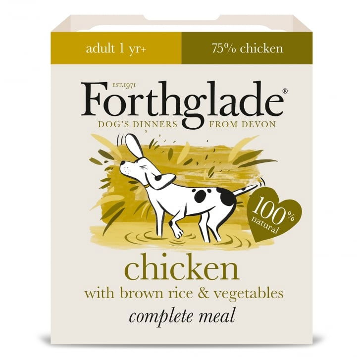 Forthglade Adult Complete Chicken Brown Rice and Vegetables 395g - Case of 18