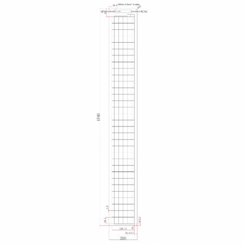 50W black ultra-narrow semi-flexible fibreglass solar panel with durable ETFE coating