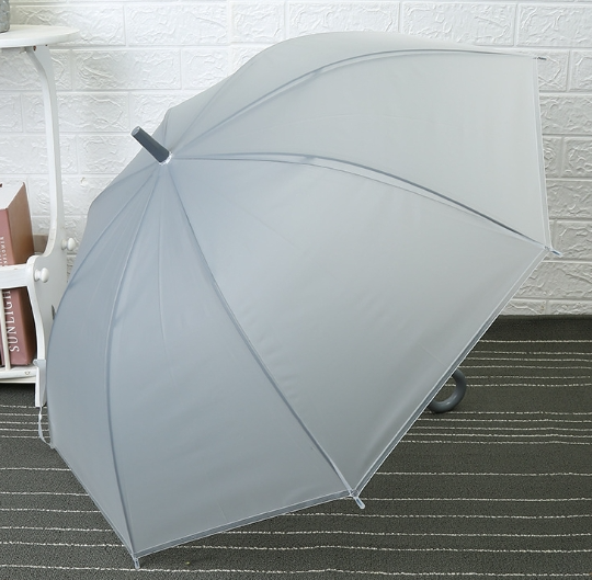 Plain Long Handle Transparent Umbrella