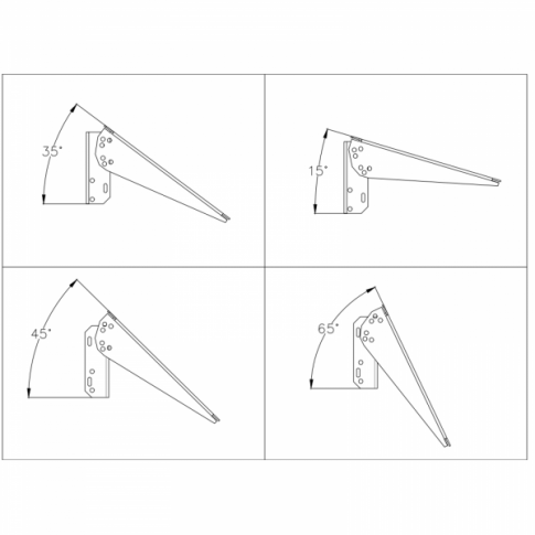 Adjustable Angle Solar Panel Mount Bracket for Pole, Fence and Wall
